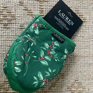 Lauren Ralph Lauren Green and Red Floral Oven Mitt